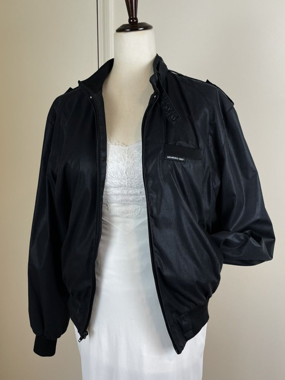 Vintage Members Only Lightweight Bomber Jacket, Medium